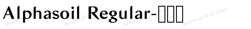 Alphasoil Regular字体转换